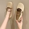 Jin Bukang Zapatos Planos Zapatos de Verano para Mujer Zapatos Suaves de Noche Zapatos Nuevos de Leche con Falda Slip-on Mary Jane Beans
