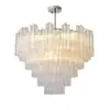 Lustre vintage francês de vidro Murano para sala de estar e quarto, lustre de alta qualidade estilo creme para quarto de villa duplex
