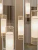Estilo Zen Japonés Candelabro de Bambú Nuevo Estilo Chino Escalera de Té Hotel Arte de Bambú Casa de Huéspedes Sala de Té Decoración Lámparas de Viento Silencioso