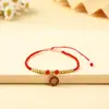 Pulseira de Fio Colorido do Festival do Barco-Dragão Pequeno Zongzi Feito à Mão DIY Fio de Cinco Cores para Crianças e Bebês, Fio Vermelho Atacado