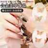 Accesorios para Uñas Artísticas, Decoraciones de Uñas de Mariposa Frescas y Sencillas, Accesorios Metálicos para Uñas Portátiles DIY, Mariposa de Esmalte de Aleación para Uñas Estilo Ins