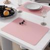 Mantel Individual de PU de Tierra de Diatomeas Estilo Nórdico Transfronterizo, Tapete Aislante del Calor, Mantel Individual Antideslizante y Resistente al Calor para Mesa de Comedor, Mantel Individual Cuadrado para Hogar Estilo Occidental