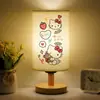 Luz de noite de gatinho de desenho animado Hello Kitty para quarto de criança, pequena luminária de mesa, quarto, estudo, proteção para os olhos, luz quente, lâmpadas
