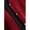 Nuevo Suéter de Punto Abotonado con Cuello Alto Estilo Chino para Mujer, Nuevo Modelo Otoño e Invierno 2026, Top de Lana Bloque de Color Falso de Dos Piezas