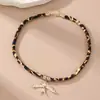 Nz3477 Collar de Cuerda de Terciopelo con Estampado de Leopardo Europeo y Americano Transfronterizo Colgante de Pez Sol Colgante Único Diseño de Moda Joyería para Mujer