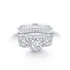 Anillo de Moissanita para Mujer Plata S925 Banda de una Sola Fila con Diseño de Corona, Anillo de Cola Única, Apilable, Moderno, Sencillo, Estilo Europeo y Americano
