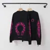 La camiseta de manga larga con estampado sánscrito y patchwork CH Chrome Hearts 26SS, nueva para primavera-verano, es un éxito en el comercio exterior transfronterizo al por mayor.
