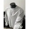 Primavera 2026 Novo Top Masculino Amigo da Pele Macio Estilo Coreano Cleanfit Design Simples com Caimento Relaxado e Sensação Preguiçosa