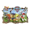 Pegatinas de Pared de Dibujos Animados Transfronterizas de Comercio Exterior Pegatinas de Pared Estéreo 3D Dibujos Animados Paw Patrol Pinturas Decorativas Habitación de Niños Venta al por Mayor