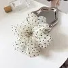 Scrunchie de Poá Macio e Fofo Estilo Coreano para Mulheres, Prendedor de Cabelo Grande Moderno e Elegante, Acessório de Cabelo para Coque Multicamadas