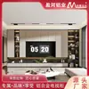 Mueble de TV con Panal de Aluminio y Textura de Piel para Mascotas, Gabinete de Pared de Fondo Personalizado, Sala de Estar del Hogar, Estilo Crema, Almacenamiento, Mueble de TV