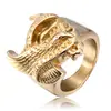 Comercio exterior suministro anillo de acero inoxidable europeo y americano al por mayor punk retro para hombre anillo Águila Platino de acero de titanio
