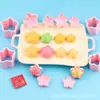 Decoraciones para pasteles serie pentagrama tridimensional, relieve simulado tridimensional de pentagramas grandes y pequeños para postres y moldes para pasteles de luna