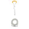 Cuerda de tracción de alambre de acero de doble cabezal para exteriores, uno a dos, clavo de tierra en espiral, estaca fija, estaca para perro, estaca para atar perro, accesorios para mascotas a juego