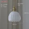 Mostrador de Bar Entrada Forma de Pétalo Dormitorio Mesita de Noche Nuevo Estilo Vidrio Estilo Ins Restaurante Colgante de Cobre Retro Colgante Nórdico Estilo Japonés