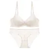 Sujetador de encaje transparente estilo francés nuevo transfronterizo con copas finas y aro suave, diseñado para realzar el escote, minimizar el tamaño del busto y prevenir la flacidez, adecuado para mujeres con senos más grandes