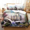 Ropa de cama estampada de animales caballo 3D de tres piezas transfronteriza Amazon Europa y Estados Unidos comercio exterior venta caliente a mapa