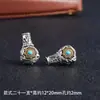 Cabeza Budista de Tres Caras con Combinación de Colores Dorado y Plateado Mantra de Seis Caracteres Integrado Accesorio de Tres Caras Aleación Tres Caras Estilo Tibetano