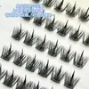 6 Fileiras de Cílios Postiços Segmentados Dodo Pure Wild Sem Cola e Removíveis, Espessos e Naturais, Auto-Enxertados para Pálpebra Superior