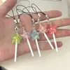 Pendente de pirulito simulação de estrela cadente de cinco pontas, cordão para celular, enfeites de bolsa para pericardio de menina fofa, melhor presente para amigo/casal