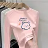 Camiseta stylish de doble cara con forro polar, cuello redondo, para niños mayores, cálida y suave, top casual de manga larga para niñas, adecuado para usar en capas