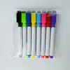 Caneta Branca Colorida Embalada com Tira Magnética Pincel Conjunto de Canetas Marcadoras Coloridas Pretas Caneta Branca Apagável à Base de Água