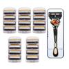Barbeador Manual Masculino Transfronteiriço Aparador de Barba Lâmina de 5 Camadas Antigo Lâmina de Cinco Lâminas Universal Barbeador Manual