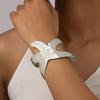 Pulsera de Estilo Geométrico de Hierro con Forma de Estrella de Mar de Nueva Personalidad Europea y Americana Pulsera Vintage para Mujer con Forma de Estrella de Mar