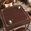 Nuevo Mantel Cuadrado para Mesa de Comedor Estilo Chino, Mesa de Centro de Madera Maciza, Impermeable, Resistente al Aceite, Resistente al Calor, Lavable, Mantel de Cuero Cuadrado para Mesa