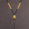 Cordón Colgante Halter Tejido a Mano Colgante de Jade Dorado Cordón Colgante de Jade Cuerda Tejida a Mano para Collar Cuerda para Colgante