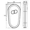 Controle manual de sofá para banho de pés, interruptor de cama de massagem elétrica para pés, alça de dois botões para cadeira de massagem para pés de sauna para controle de ajuste de altura