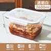 Caja de Conservación de Vidrio de Borosilicato de Alta Capacidad, Frasco para Encurtidos para Uso Doméstico, para Encurtir Col Picante y Pepinillos, Recipiente Sellado para Refrigerador con Tapa