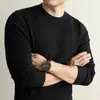 Suéter de punto jacquard de alta resistencia para hombre con cuello redondo, versátil para primavera y otoño, estilo casual urbano clásico, transfronterizo directo