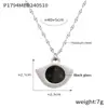 Estilo palacio retro verano temperamento total joyería incrustación geométrica diseño natural piedra ojo de tigre acero de titanio chapado en oro colgante