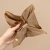 Scrunchie de rede colorido e oversized com alta elasticidade e alto apelo estético, acessório de cabelo multicamadas estilo francês