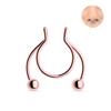 Bola de soldadura de acero inoxidable de 8 mm/10 mm, anillo nasal falso, clip para la nariz, joyería para punción, anillo nasal en forma de U, anillo nasal falso, joyería punk