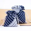Bolsa de Lino para Joyería de Porcelana Azul y Blanca, Bolsa con Cordón, Bolsita Vintage para Joyería, Bolsa de Brocado, Bolsa de Tela Estilo Étnico para Almacenamiento