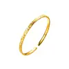 Pulsera de Hielo Triturado Brillante, Chapada en Oro Real de 24 Quilates, Retención de Color Duradera, Diseño Abierto, Pulsera Versátil, Piezas de Oro Triturado, Regalo para Novia