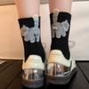 Calcetines de Dibujos Animados Otoño/Invierno 2025 Huevo de Gato Absorbentes de Sudor Casuales para Pareja de Tubo Medio Estilo 3D para Pareja