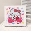 Animación de Dibujos Animados Nueva Pintura de Diamantes Kuromi DIY Juguetes de Pintura de Diamantes Hechos a Mano para Niños con Marco de Fotos Mesa Regalo