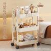 Carrito Estantería de Almacenamiento de Pie Multicapa Cocina Móvil Cesta de Verduras Baño Inodoro Caja de Almacenamiento de Snacks Estantería Armario