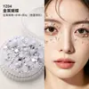 Accesorios de chapa para la cara maquillaje de ojos para novias maquillaje de escenario infantil parche decorativo facial de mariposa de perla y diamante brillante para conciertos