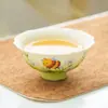 Taza de Té Blanca con Patrón de Flores de Roca Mineral Hecha en Fábrica para Mujeres, Taza Maestra de Uso Personal, Juego de Té de Cerámica Estilo Chino, Taza para Cata de Té
