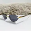 Óculos de Sol Femininos de Luxo Acessível Modelo 2026, Óculos de Sol Cat-Eye com Moda Europeia e Americana e Hastes com Rebites de Metal de Alta Qualidade