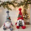 Decorações de Natal Personalizadas Postura Sentada Escandinava Papai Noel Country Americano Enfeites de Anão Bonecas Tricotadas