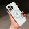 Capa de Celular Magnética Fina Sem Moldura Anel iPhone 17 16 Pro Nova Capa Dura Fosca Apple 15 Capa Protetora 132