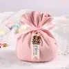Bolsa de Dulces de Terciopelo Creativa para Boda, Franela, Caja de Dulces de Boda Europea, Caja de Dulces para Regalo a Mano, Bolsa de Regalo al por Mayor