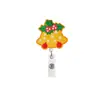 Suministro Directo Transfronterizo de Clips para Insignias Retráctiles, Clips para Insignias de Fieltro Navideño, Clips para Insignias de Muñeco de Nieve con Lentejuelas y Cascabel, Al Por Mayor