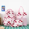 Set de Mochila Escolar de Cuatro Piezas para Estudiantes de Primaria, Mochila Nueva Simple Estilo Coreano para Niñas de Secundaria, Mochila Transfronteriza