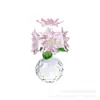 Adornos Artesanales de Cristal Artificial de Loto y Margarita de Amazon, Decoración de Escritorio de Lujo Ligero, Regalos Navideños, Venta al por Mayor Transfronteriza